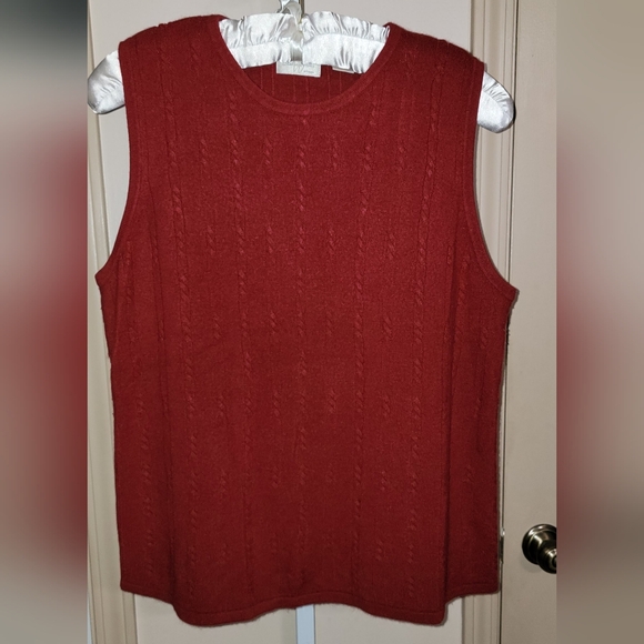 #311 Studio Works Woman- Cable Knit Pullover Vest - various colors avail. below - Picture 2 of 10